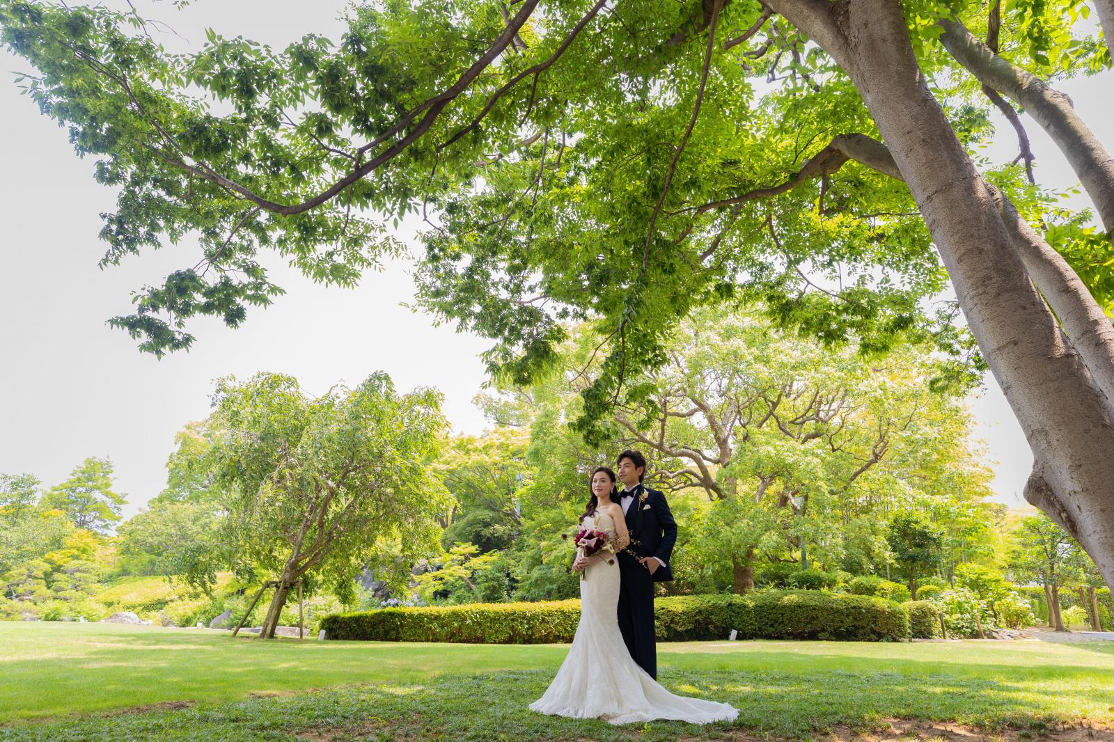 広大な日本庭園