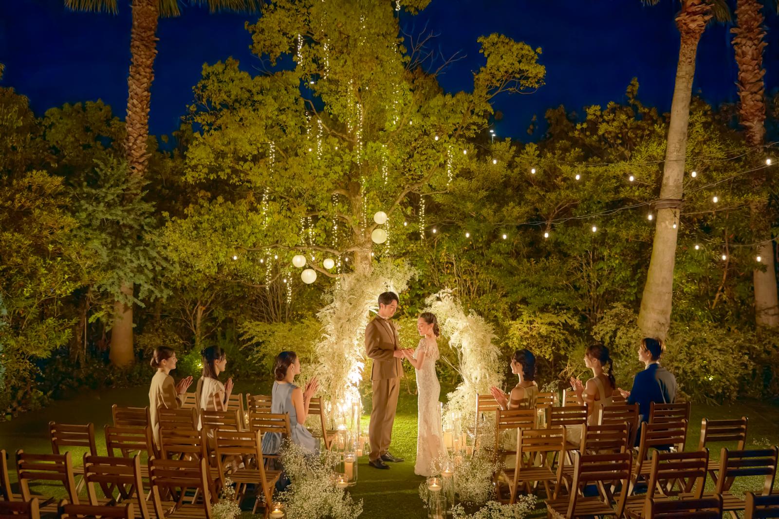 時間帯によって変わるここだけのプライベートガーデン