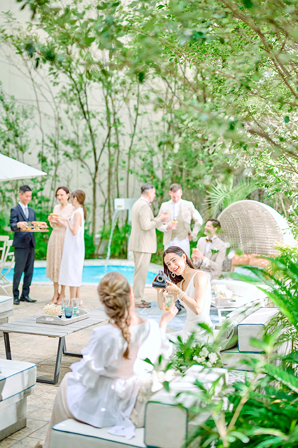 普段と変わらない距離感で過ごガーデンテラスでの楽しい時間！