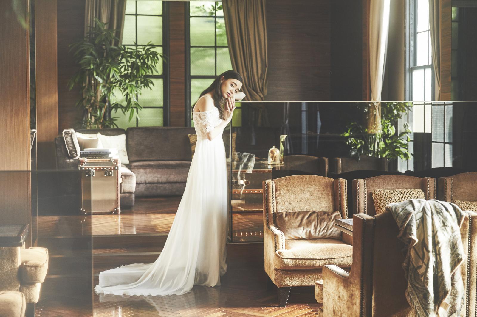 館内のすべてが思わずカメラを構えたくなるようなフォトスポット。シンプルをきわめた空間をふたりの想いのままに