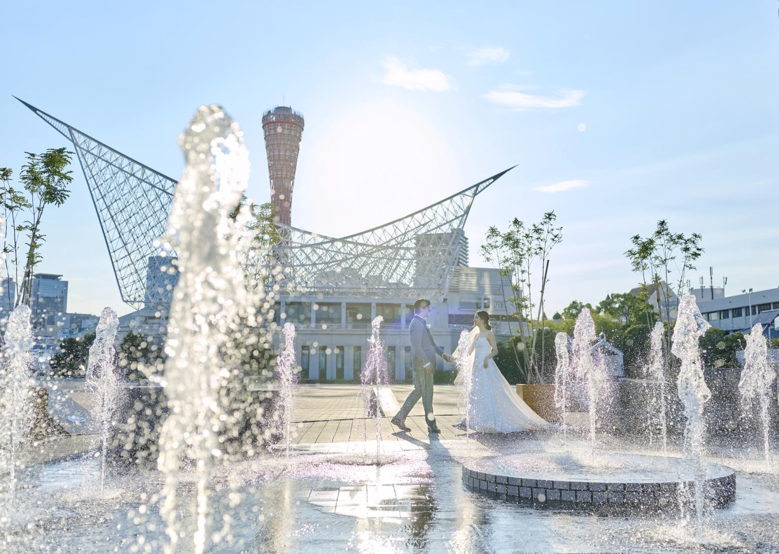 足を伸ばしてハーバーエリアでのロケーションフォト