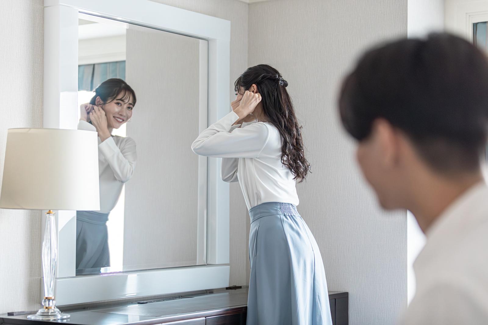 結婚式当日をゆったりとした気分で迎えることができる空間が多数