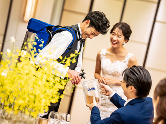 ひとりひとりゲストとの会話を楽しめる演出は、”ありがとう”の気持ちをこめて