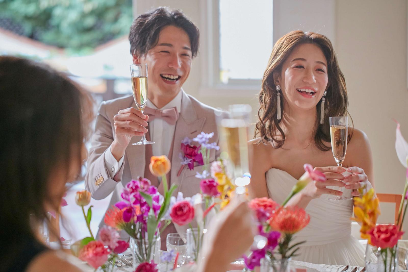ゲストとの会話がより楽しめるセッティング。会食会に大人気