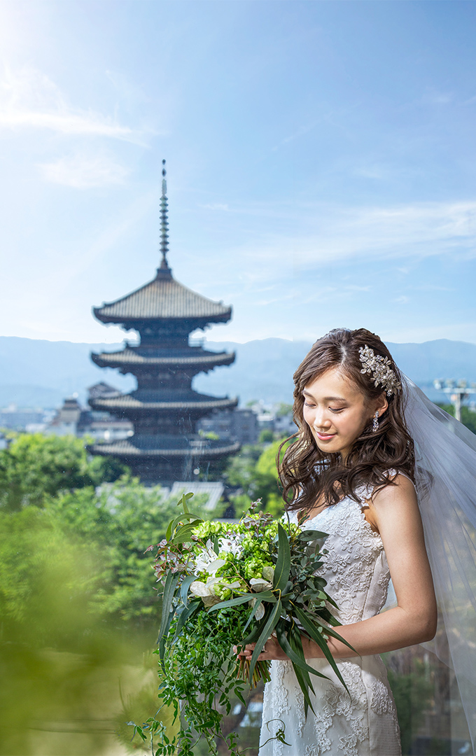 会場から程近い清水寺や八坂の塔。ゲストは京都を楽しみながら過ごすことができる