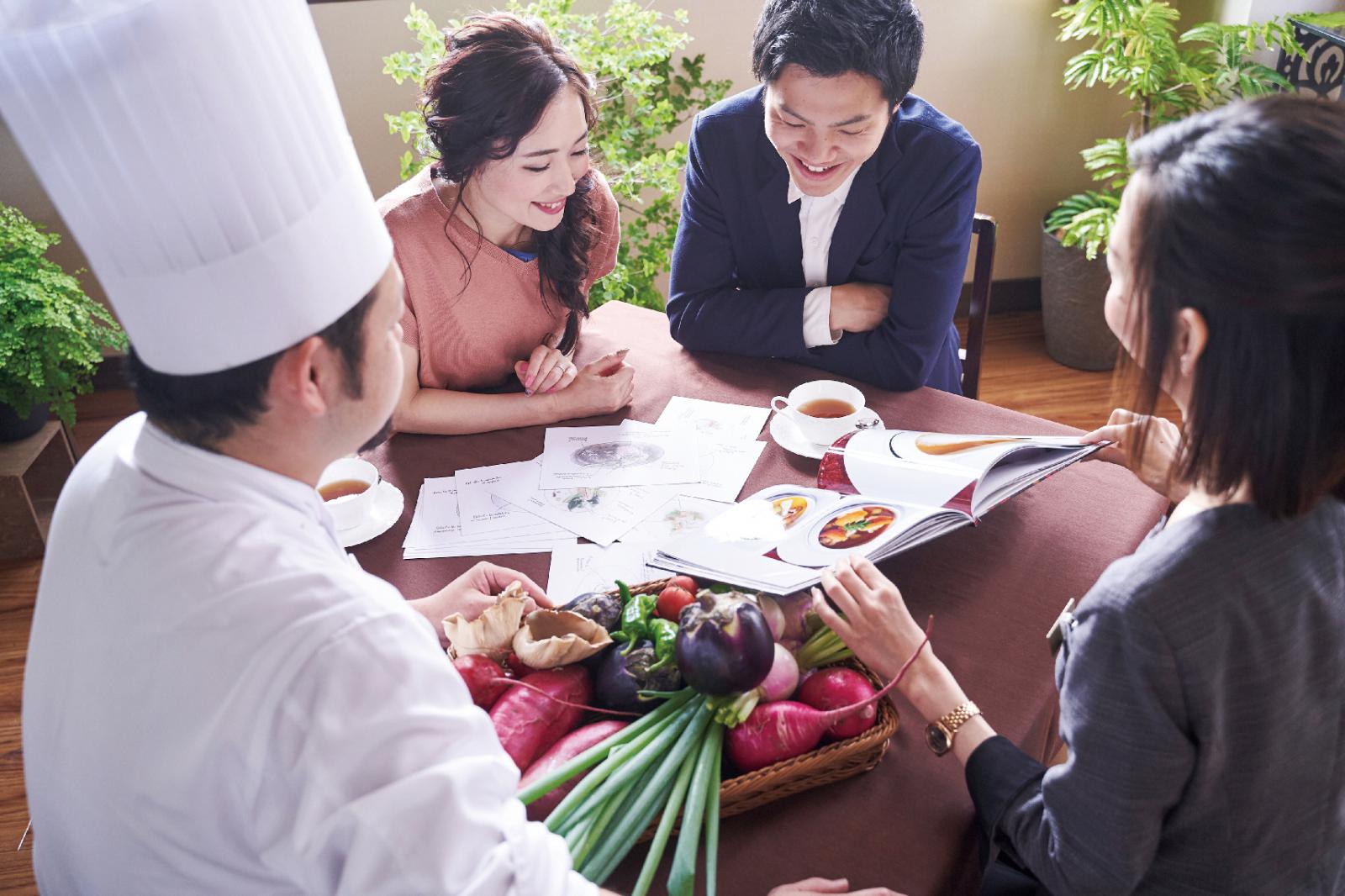 おふたりの想いをシェフが料理というカタチに創り上げます