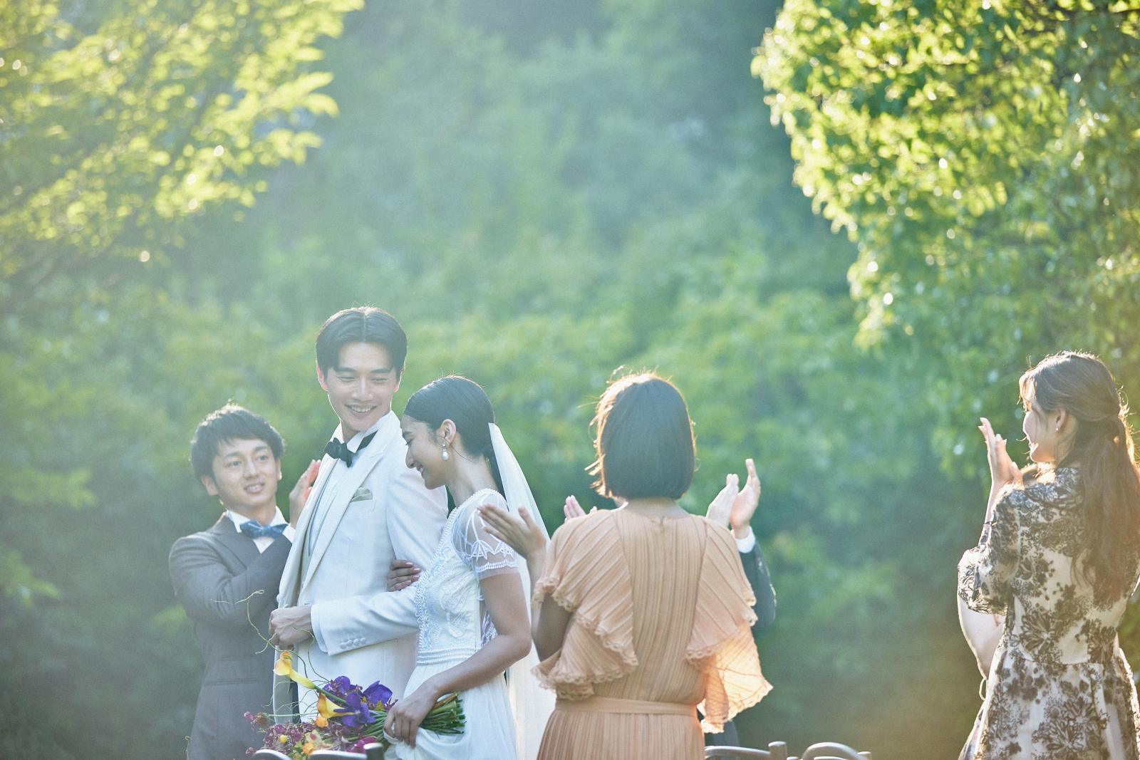 ガーデンも自由に使って、ふたりらしく愉しんで