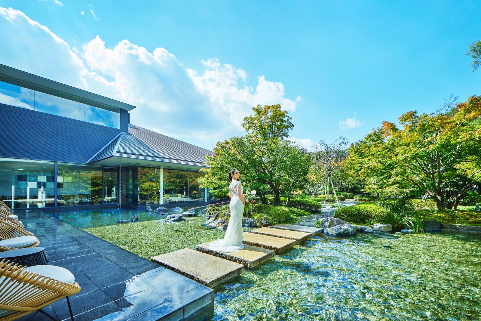 豊かな自然が花嫁のナチュラルな魅力を引き出す