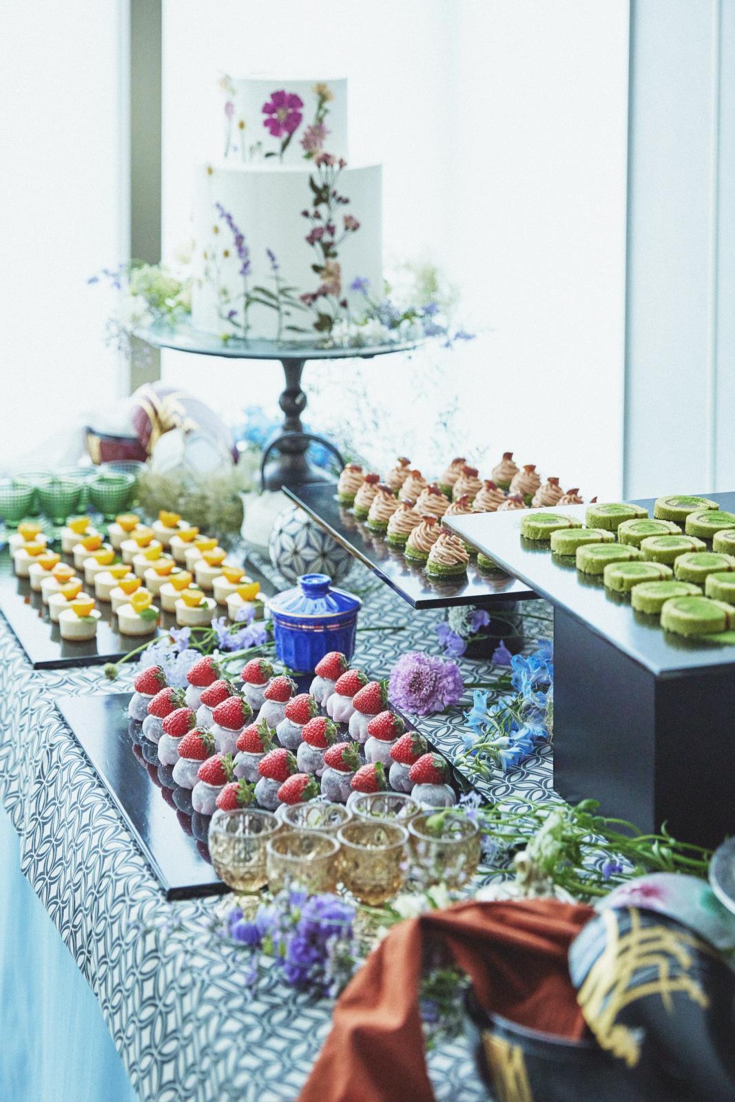 色鮮やかで五感でゲストを楽しませる和のスイーツビュッフェ