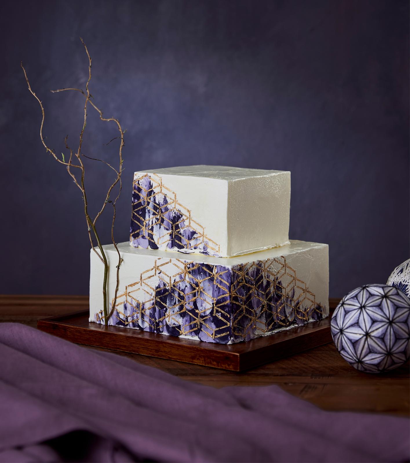 ふたりのコンセプトに合わせたオーダーメイドのケーキ