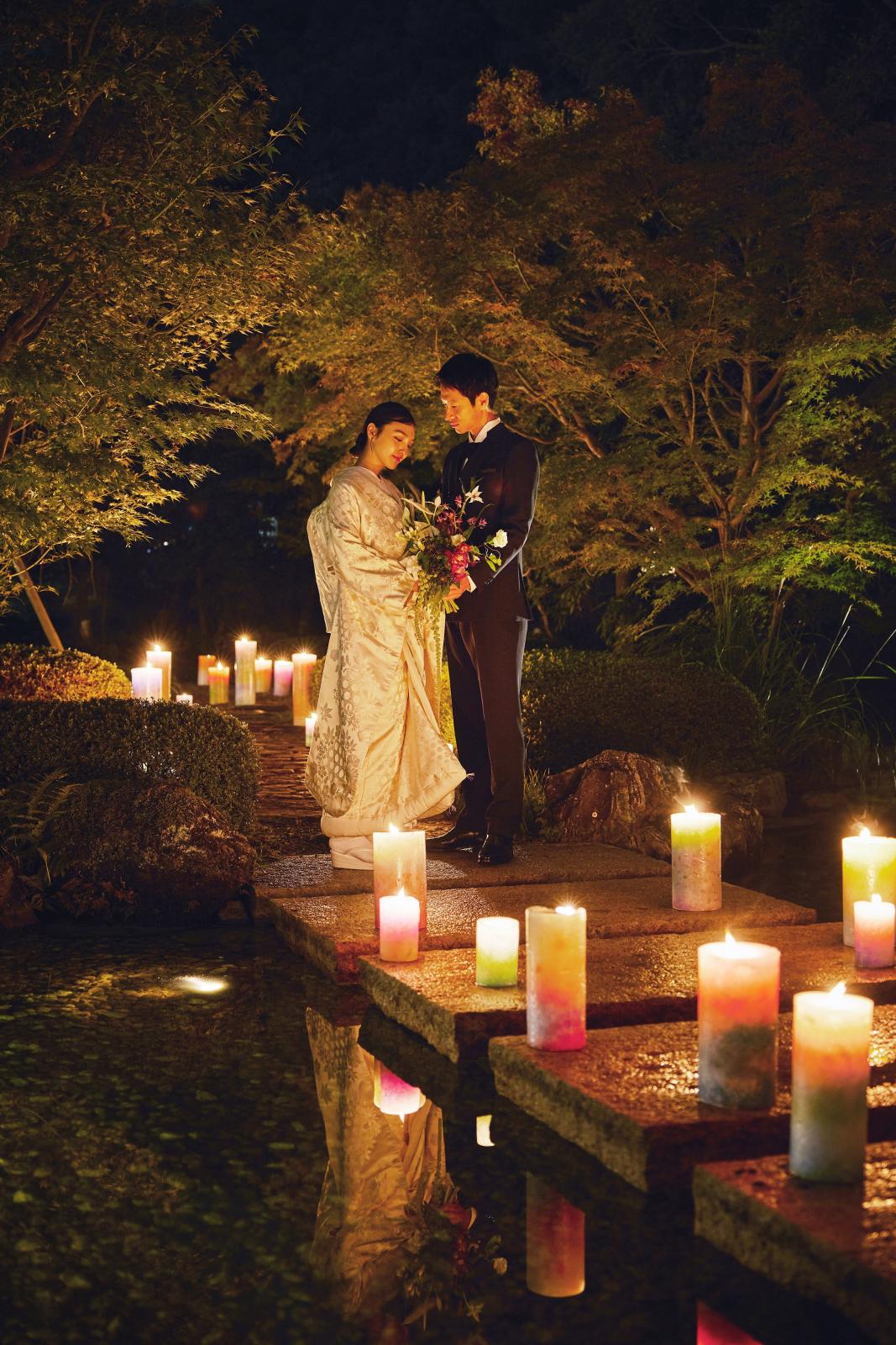 和装でのナイトシーンも幻想的なひと時に