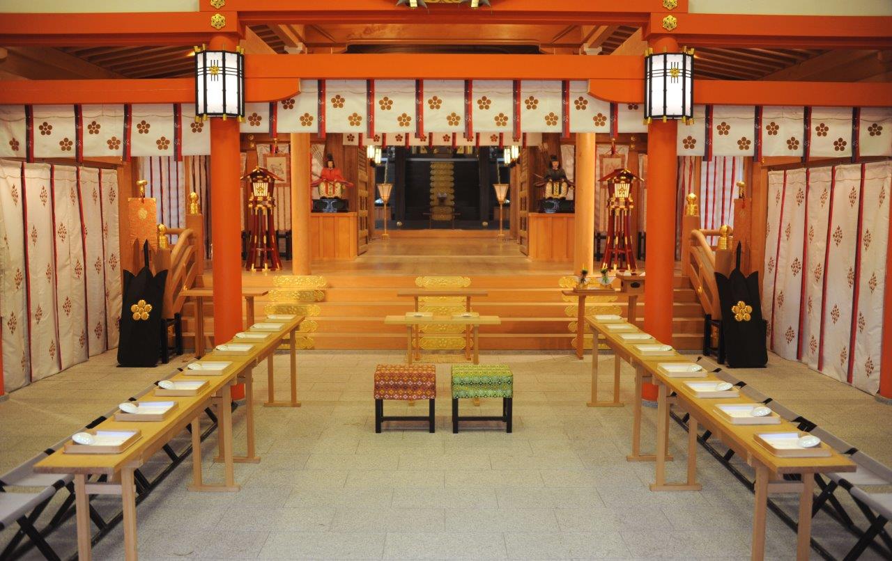 結婚式場内