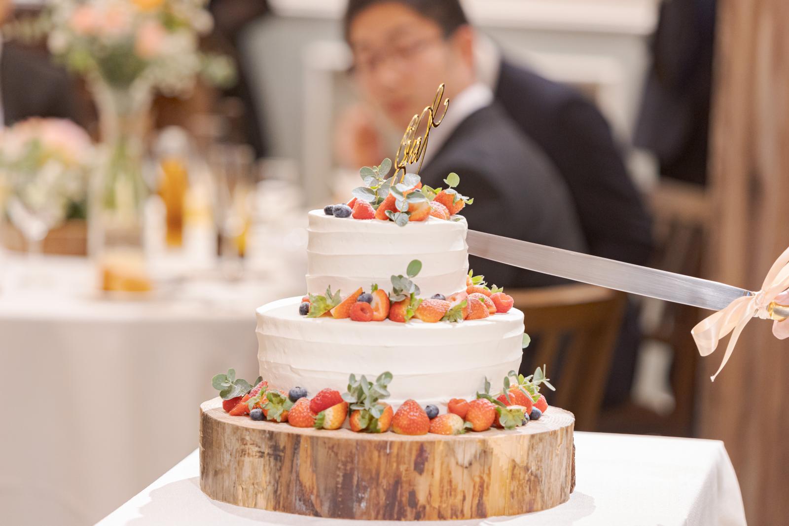 ケーキ入刀は初めての共同作業と言われています♪