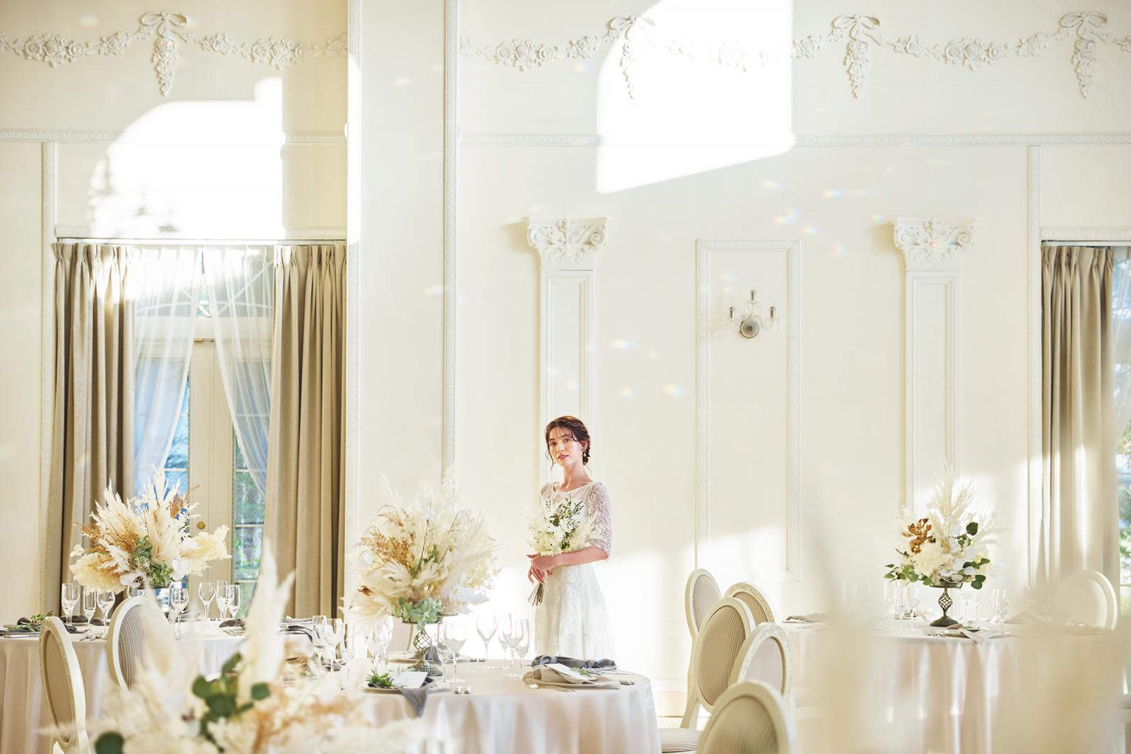 挙式とは違い、花嫁もベールを外しリラックスしたパーティースタイルで楽しんで♪