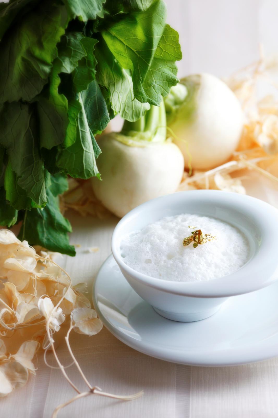 人気メニューの一つポタージュスープ。季節に合わせて素材が変わるのもの楽しみの一つ