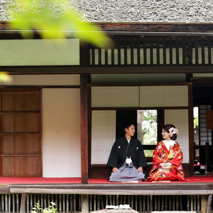 當麻寺　中の坊にて。<br />
和装撮影で大変人気のスポットです。