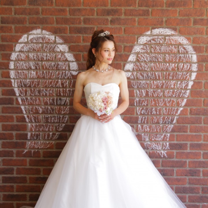 レンガ面でトレンド撮影♪