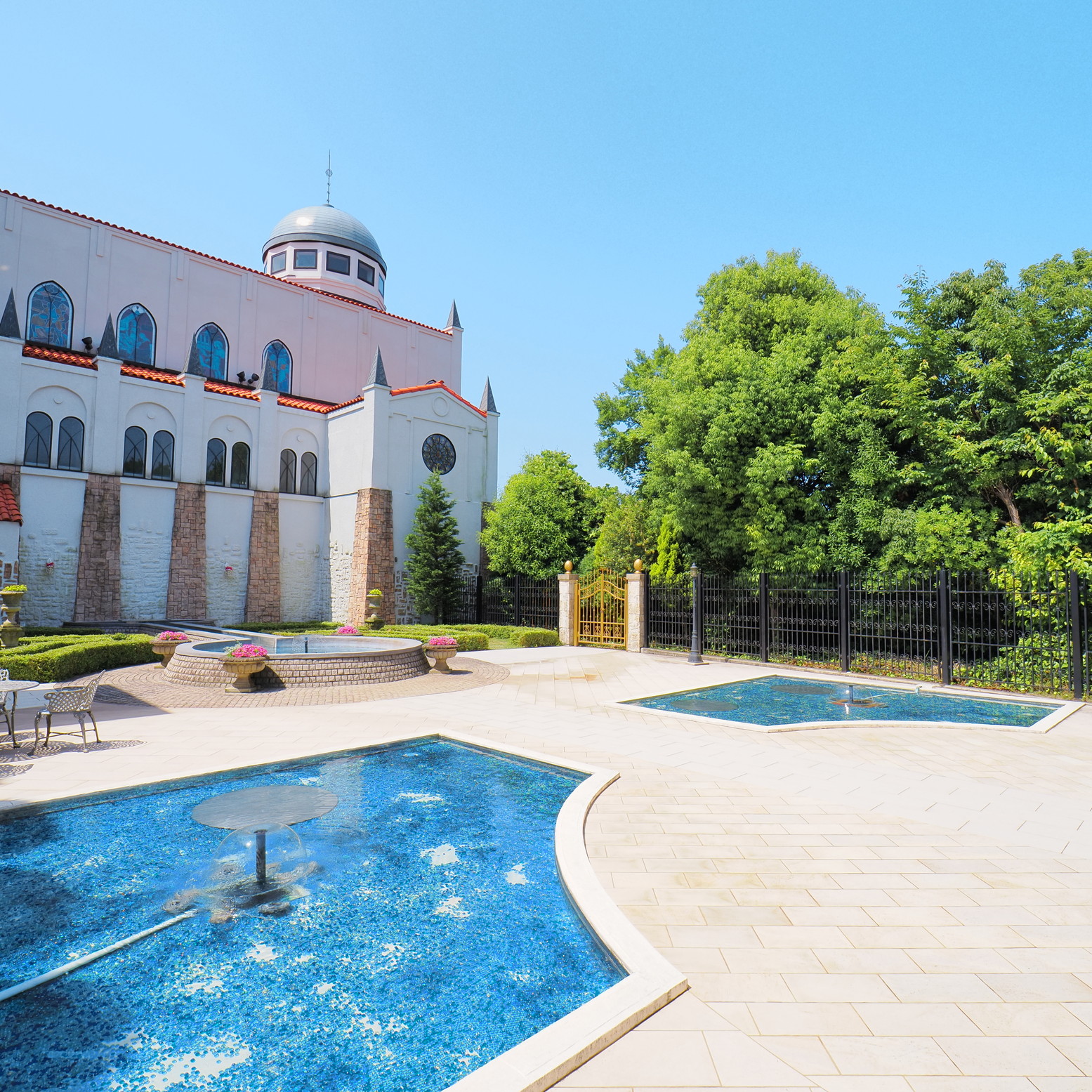 パーティ会場にはプライベートガーデンが完備されているのも嬉しい。