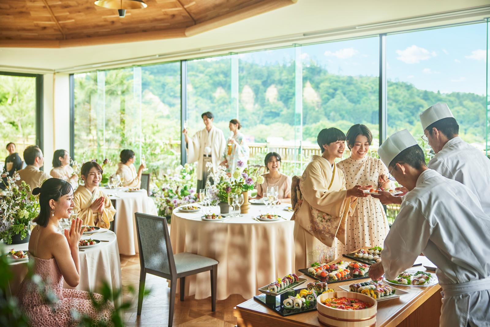 和歌山産の新鮮な食材を使用したこだわりのお料理