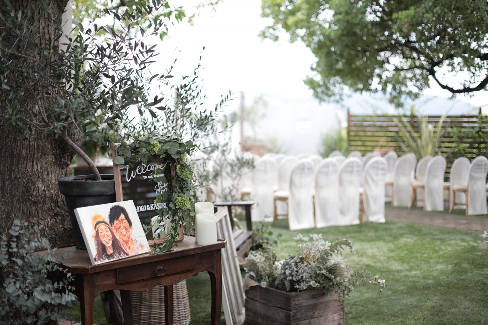 似顔絵･趣味のもの･写真などなどお2人の個性をコラボレーション