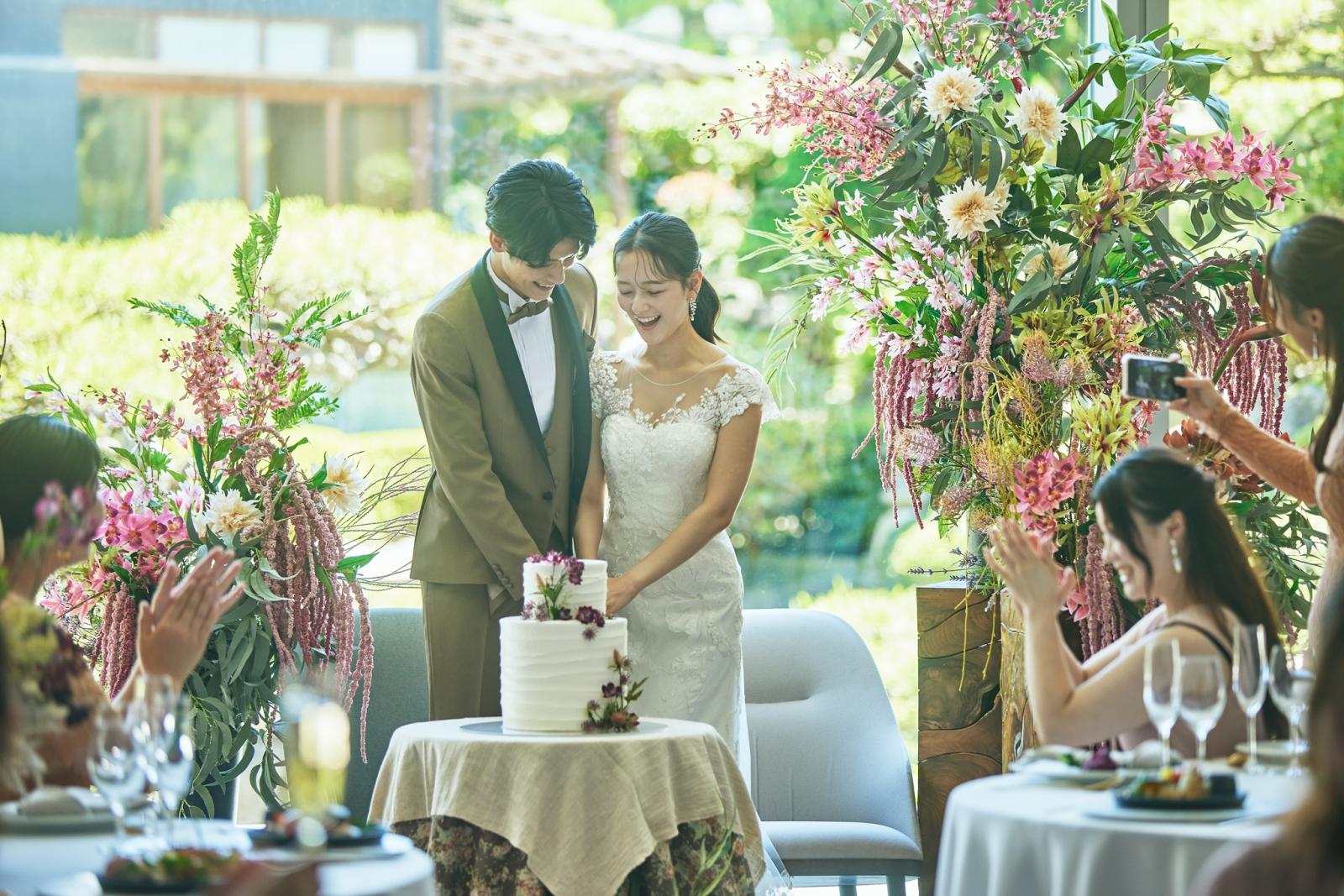 大切なゲストに見守られて様々な演出も可能