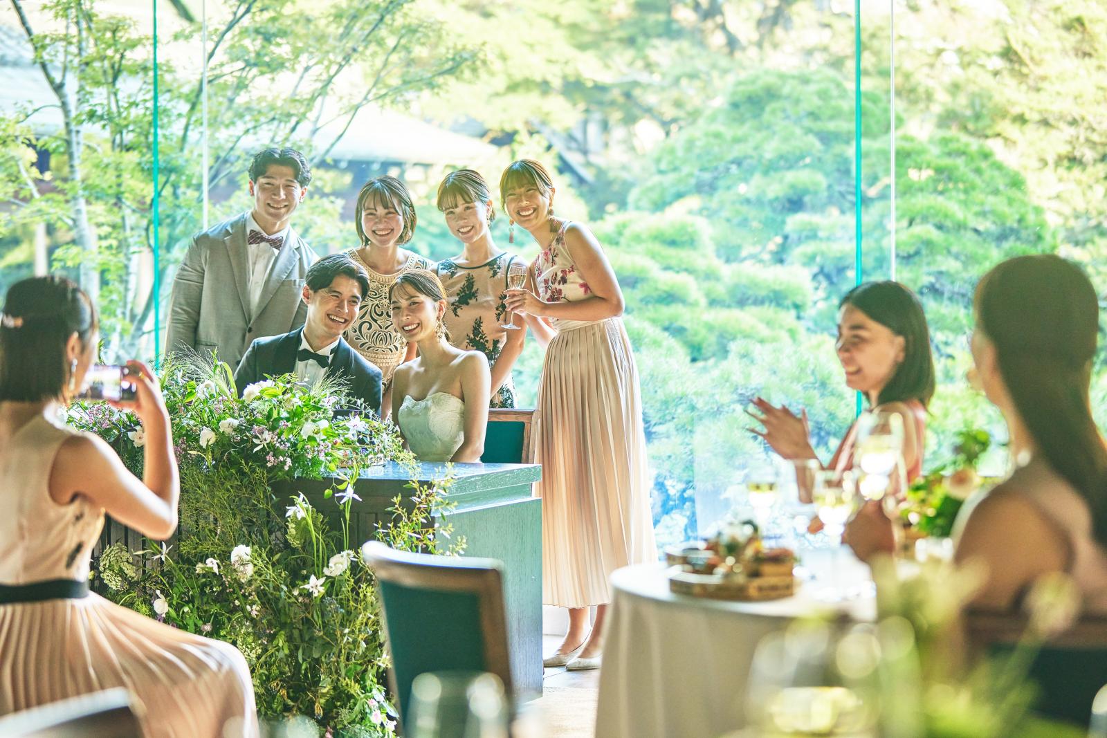 豊かな自然が花嫁のナチュラルな魅力を引き出すパーティ会場