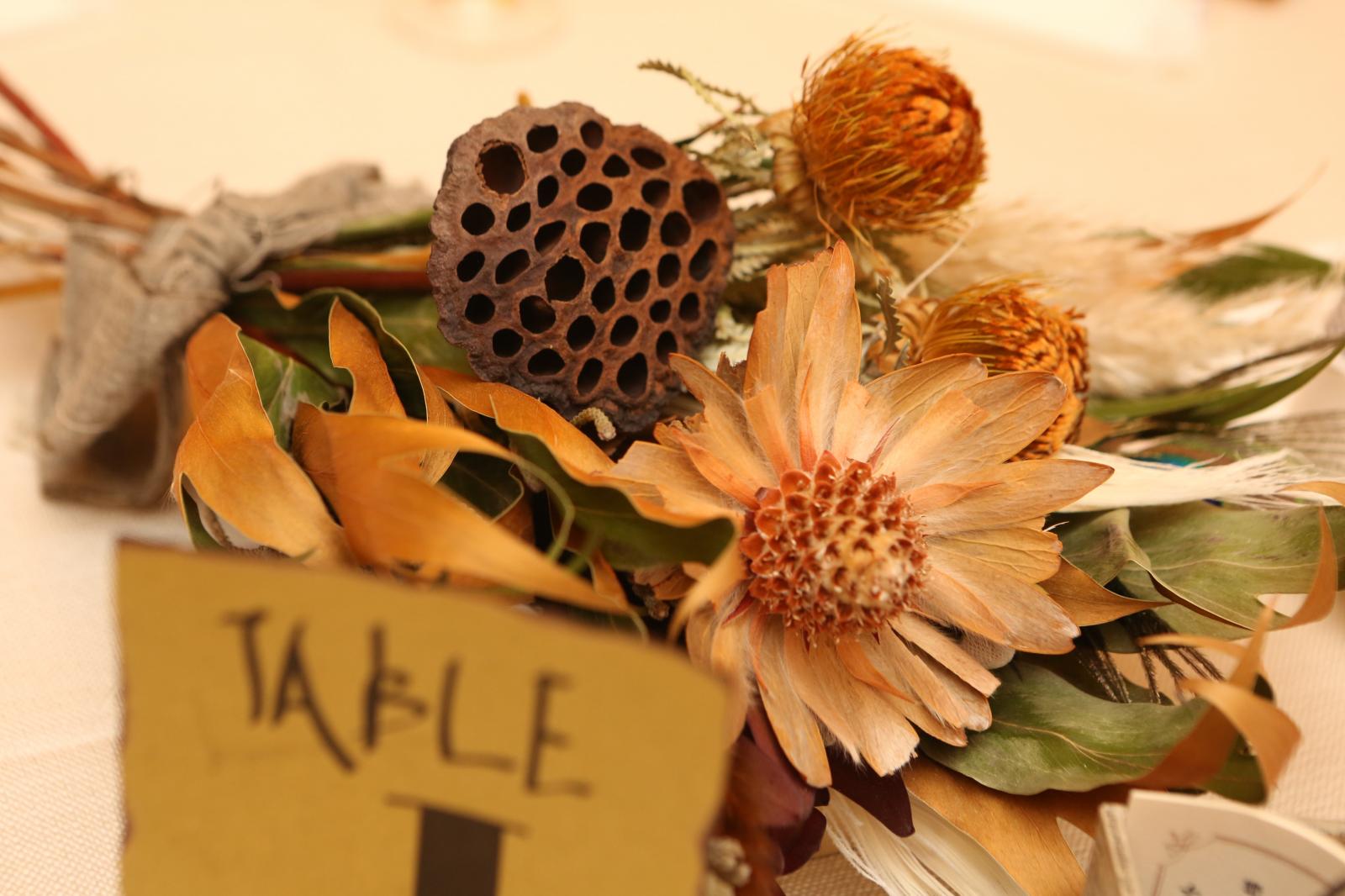 お花に合わせたテーブルクロスのご提案などトータルサポート！