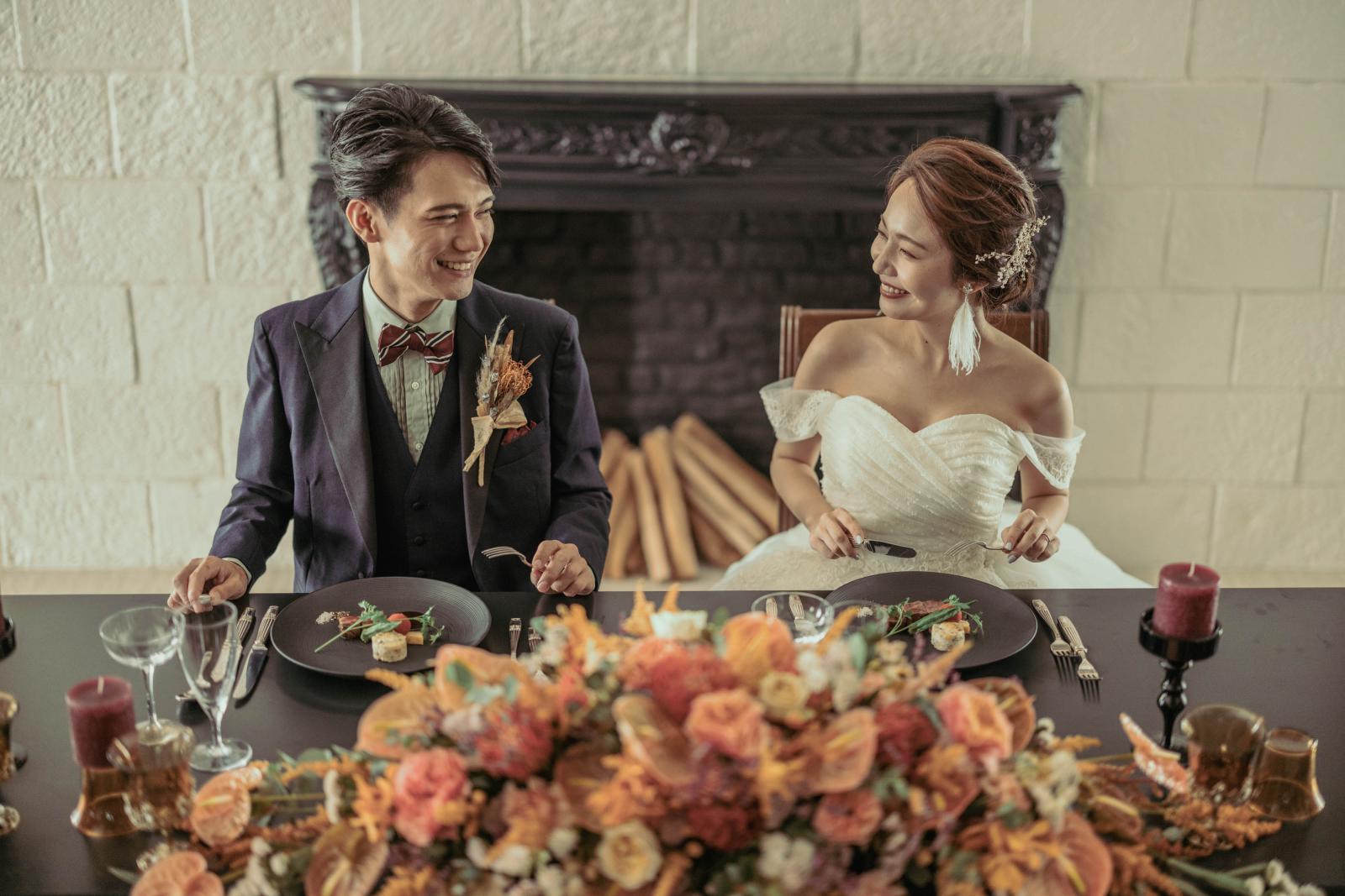 パーティでの食事も楽しい時間