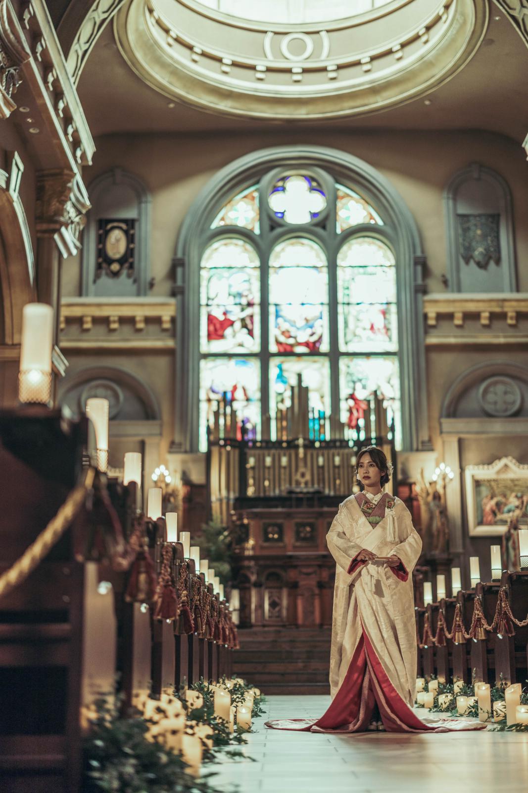 大聖堂での和装挙式も可能