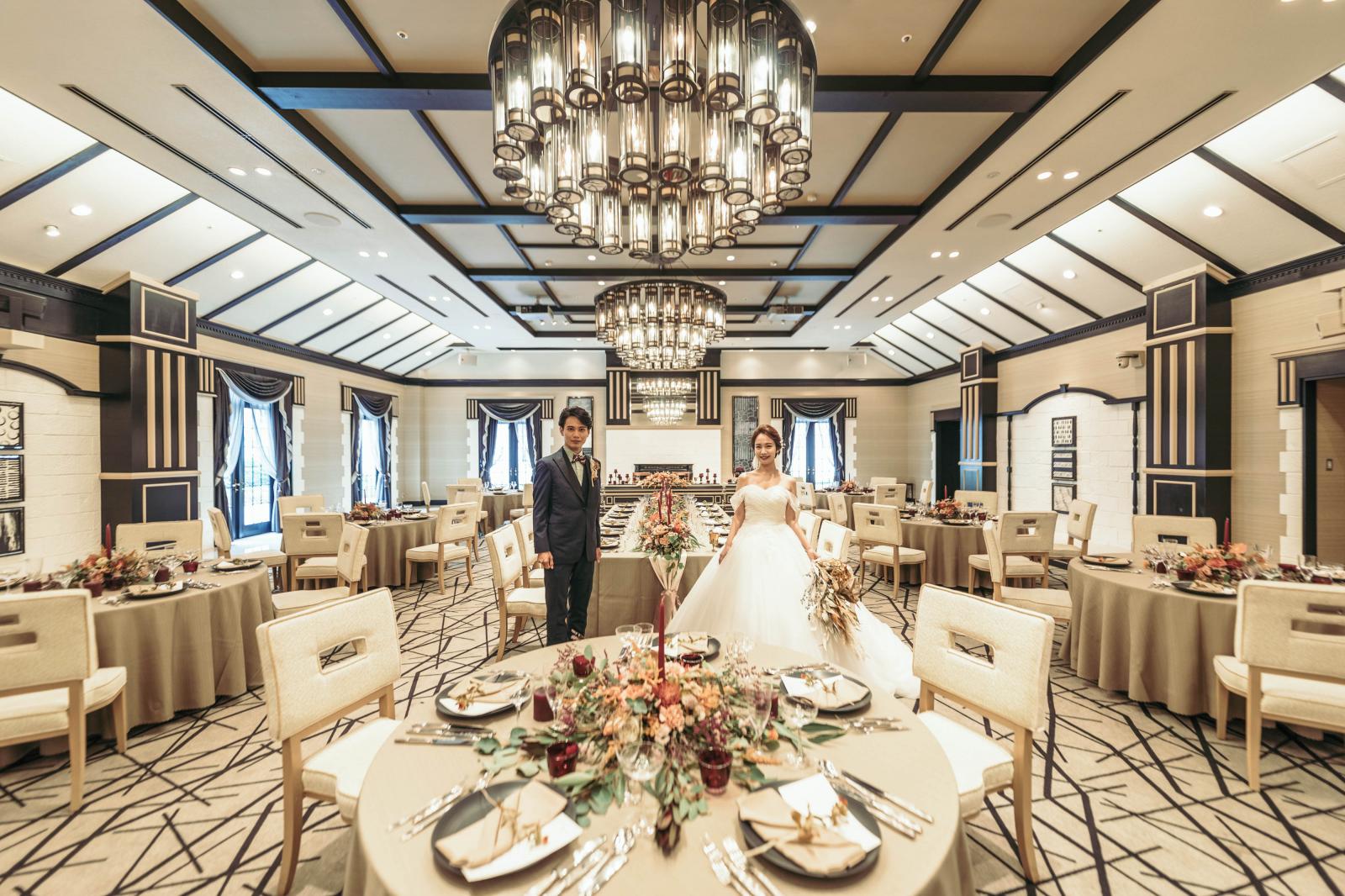 大人っぽいパーティーを。テーブルレイアウトも相談して