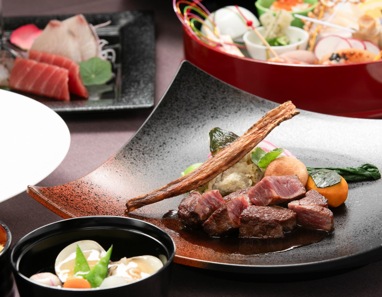 珍しい和食のフルコースもご用意