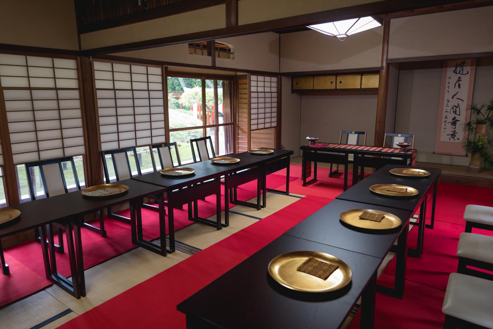 中津万象園の人前式会場「母屋 お茶室」