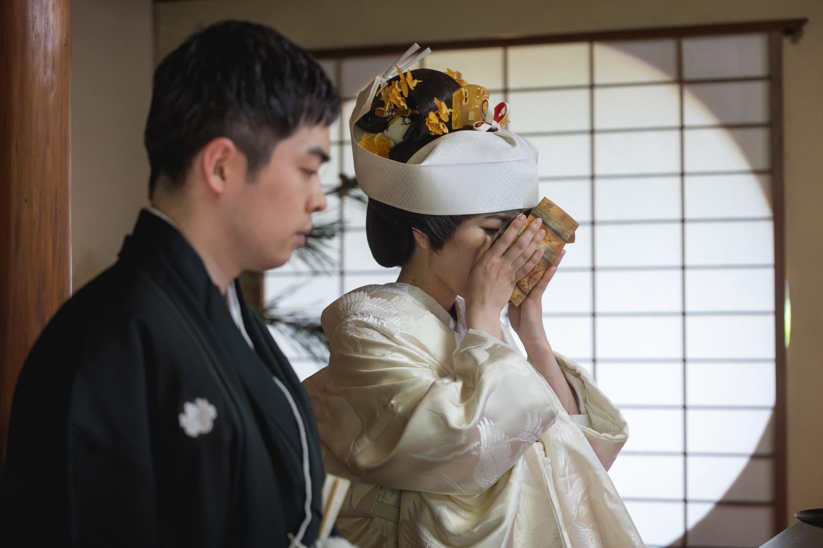 夫婦固めの「濃茶点前」