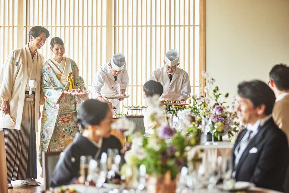 和装も映えるバンケットでおもてなしを