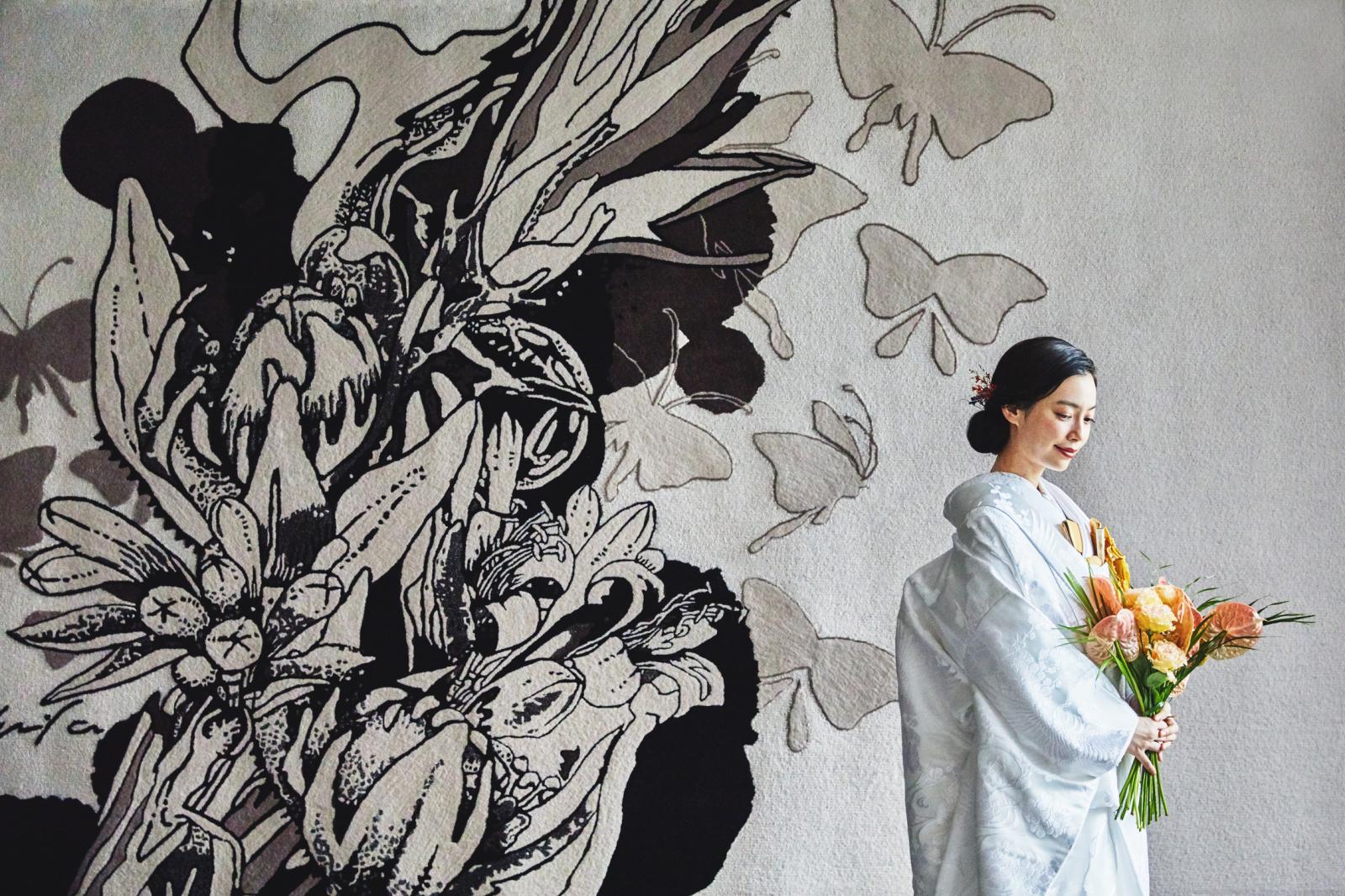 洗練された美空間では和装姿がより映える