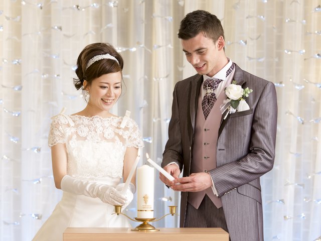 「ユニティキャンドル」お互いの家族からふたりの新しい未来をひとつに