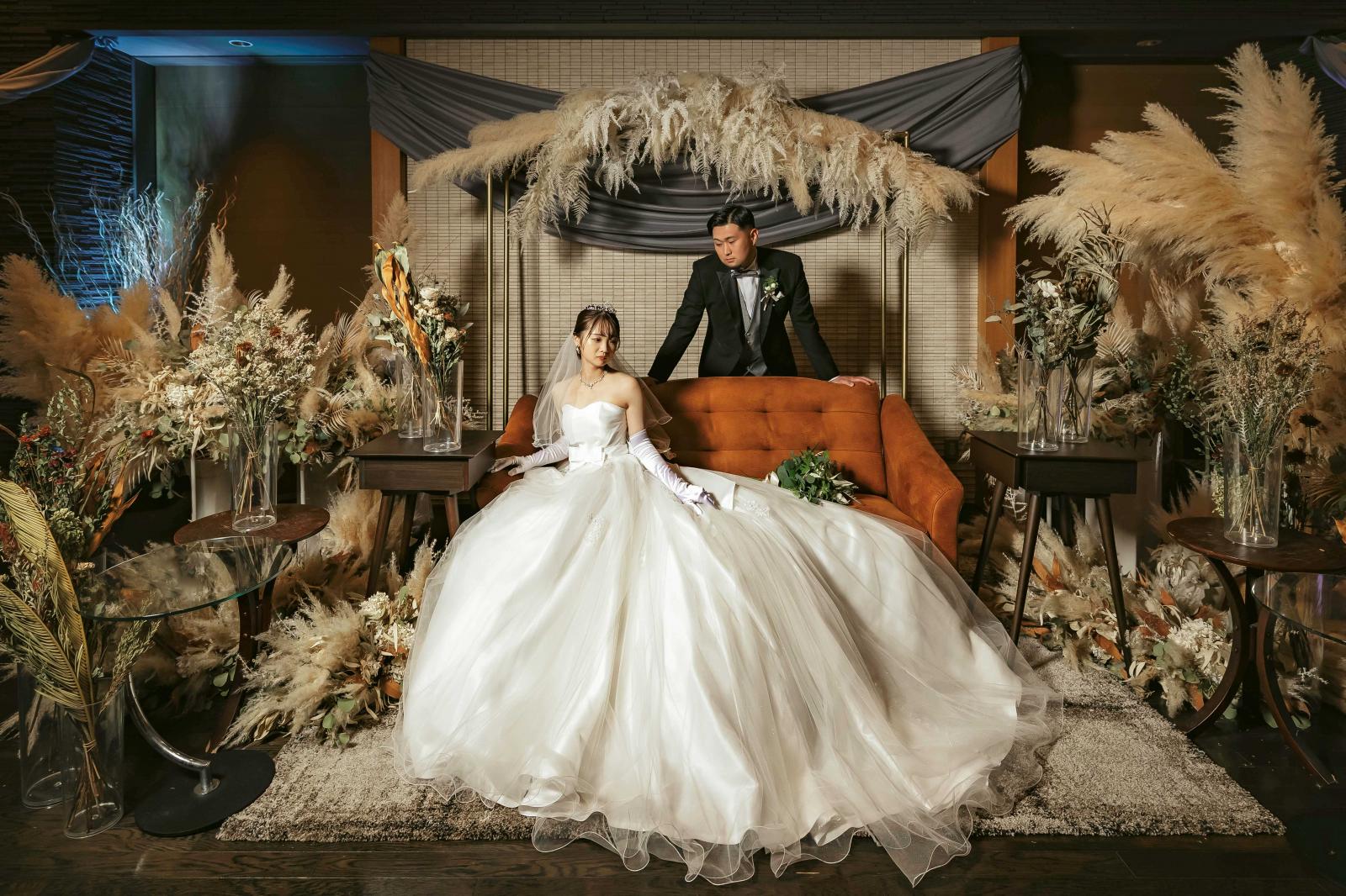 少人数から大人数まで対応可能の広々としたパーティ会場。ゲストと自由に会場全体で楽しめるのも魅力の一つ