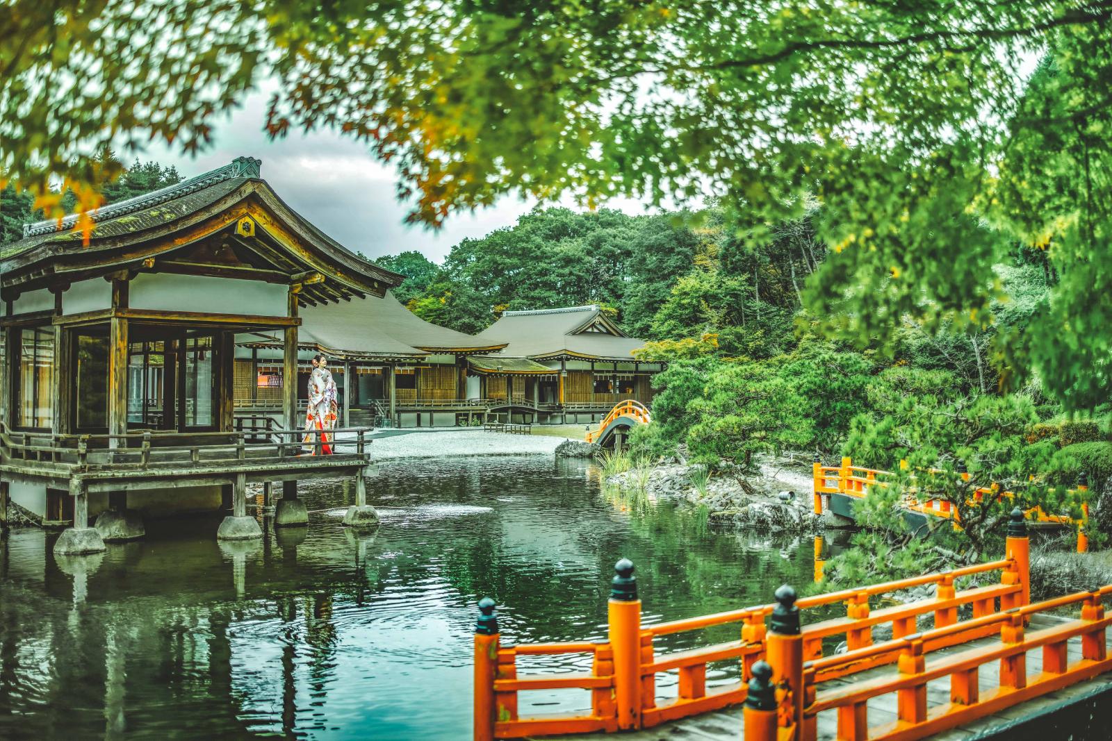 古風な日本文化を演出。和装でのナイトイルミネーションロケも大人気☆