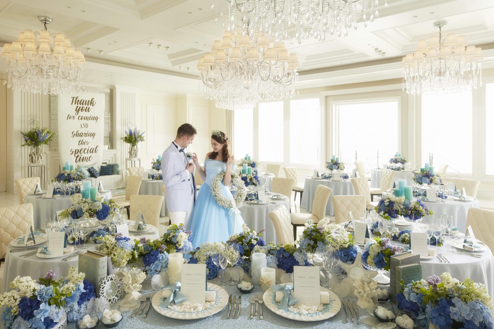 【ヨーロピアンクリスタル】大人可愛いパーティ会場。気品と甘さが絶妙にマッチした上品な空間を貸切に