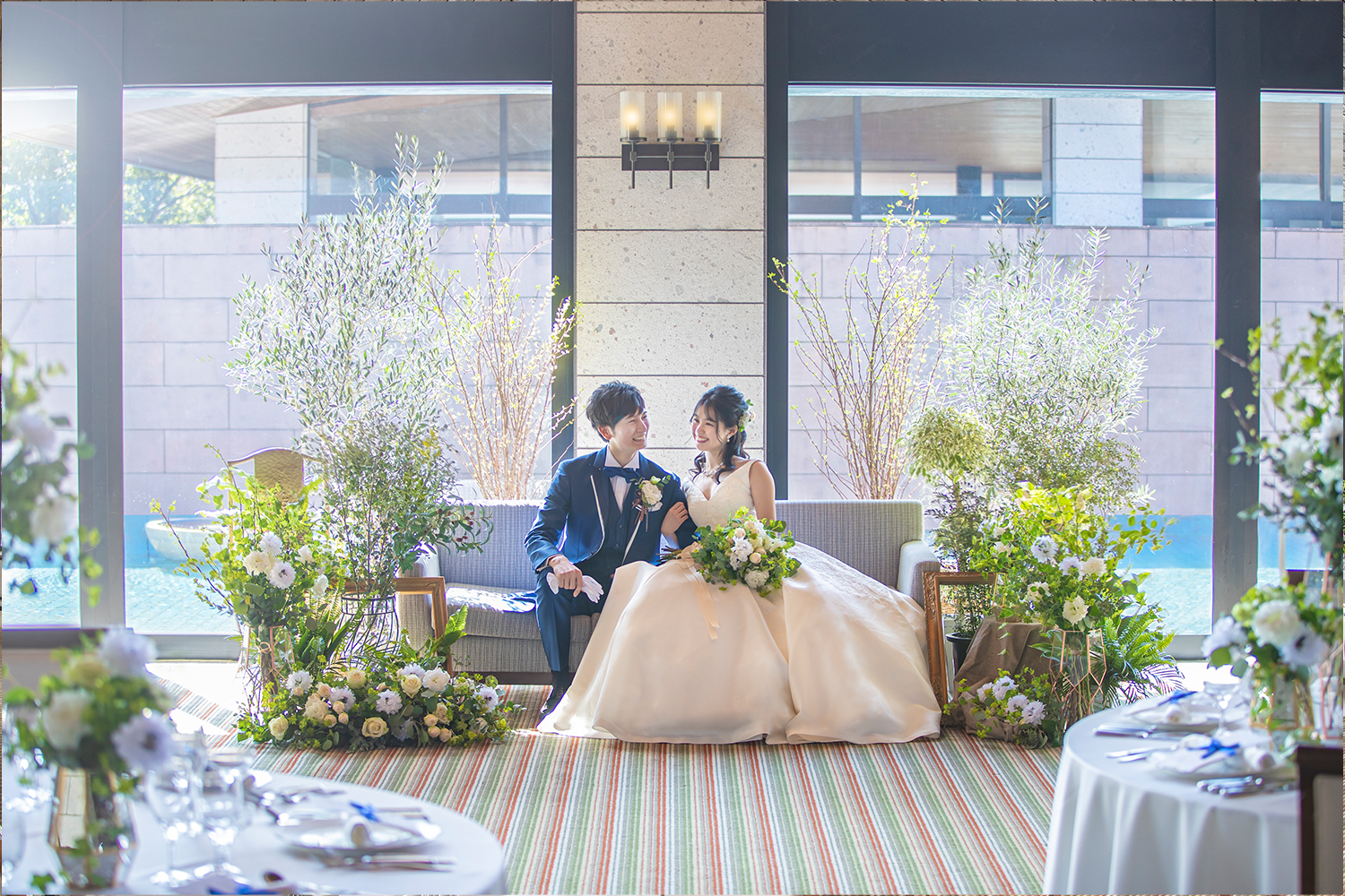 ソファー席でゲストと一体感を