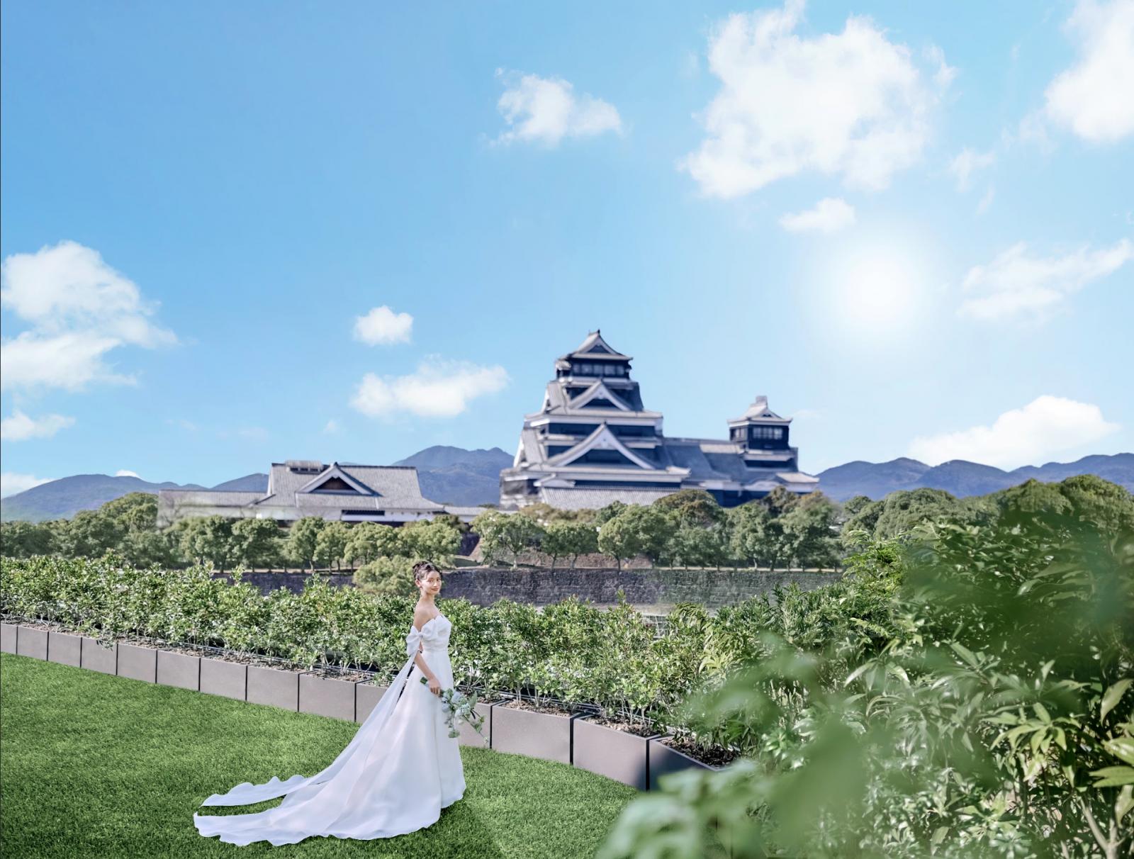熊本城を望む絶景ロケーション