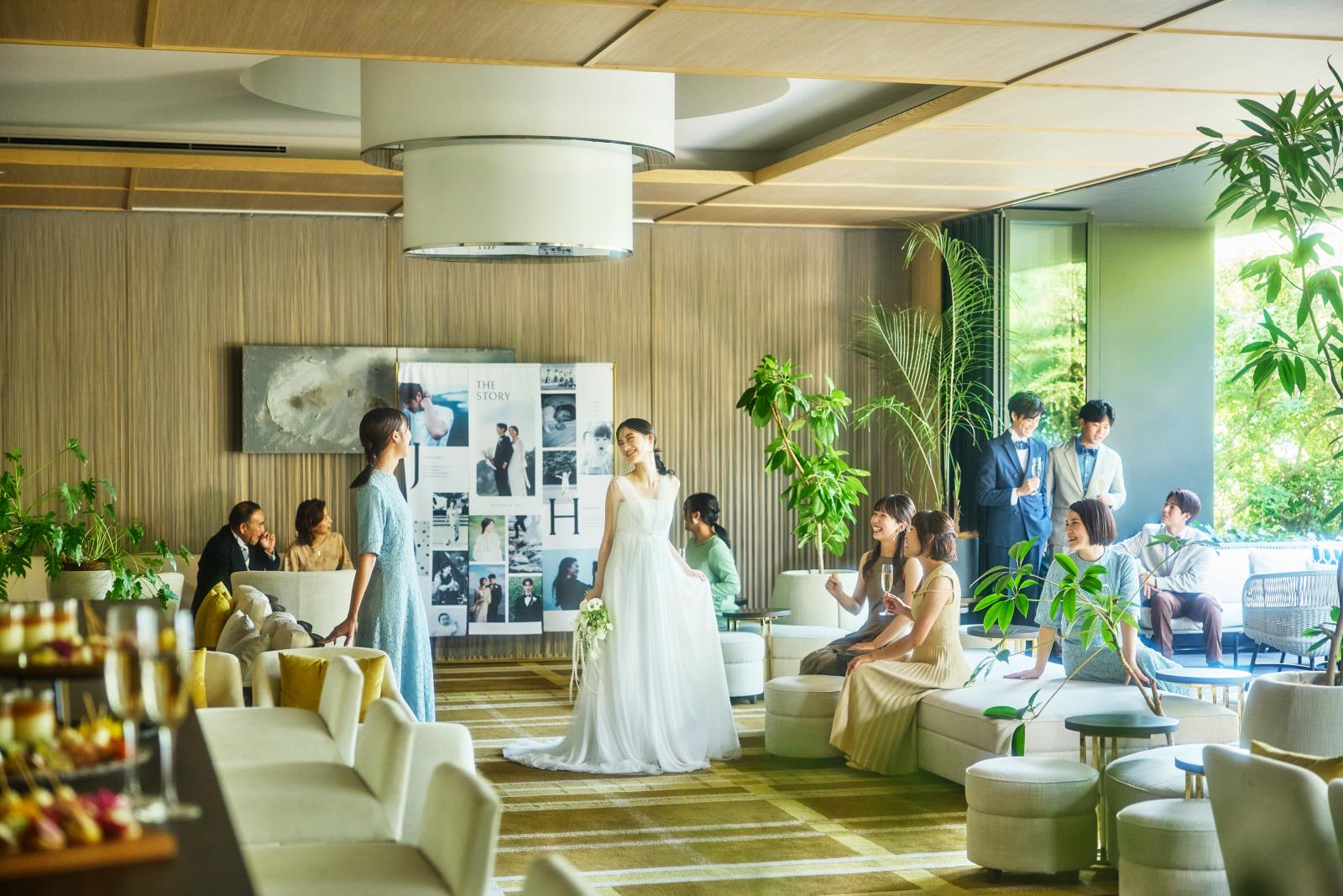 貸切だからお出迎えスタイルで二人もゲストと一緒に楽しめる