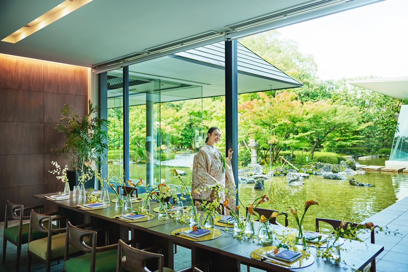 洗練された美空間では和装姿も絵になる