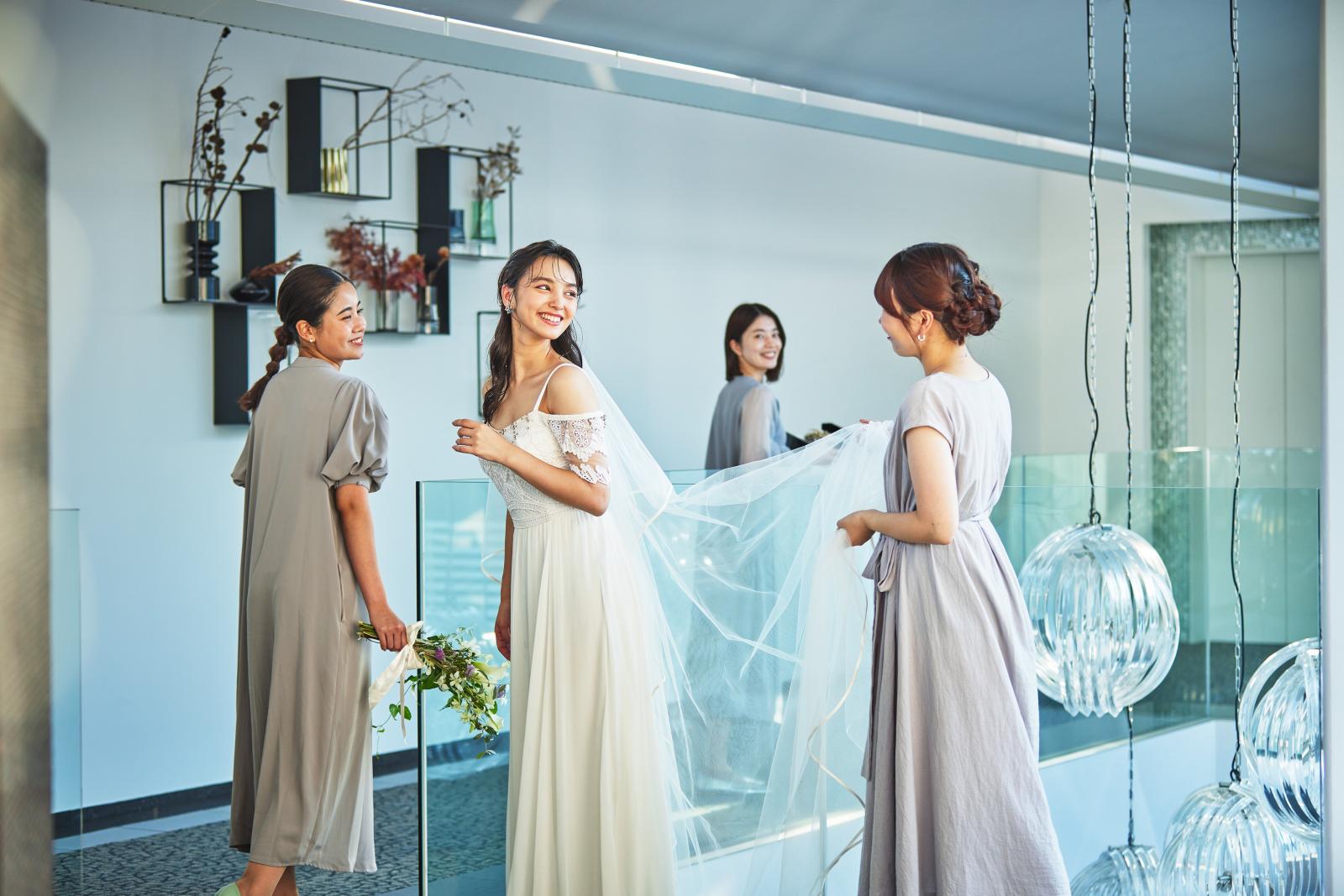 貸切だからお出迎えスタイルで二人もゲストと一緒に楽しめる