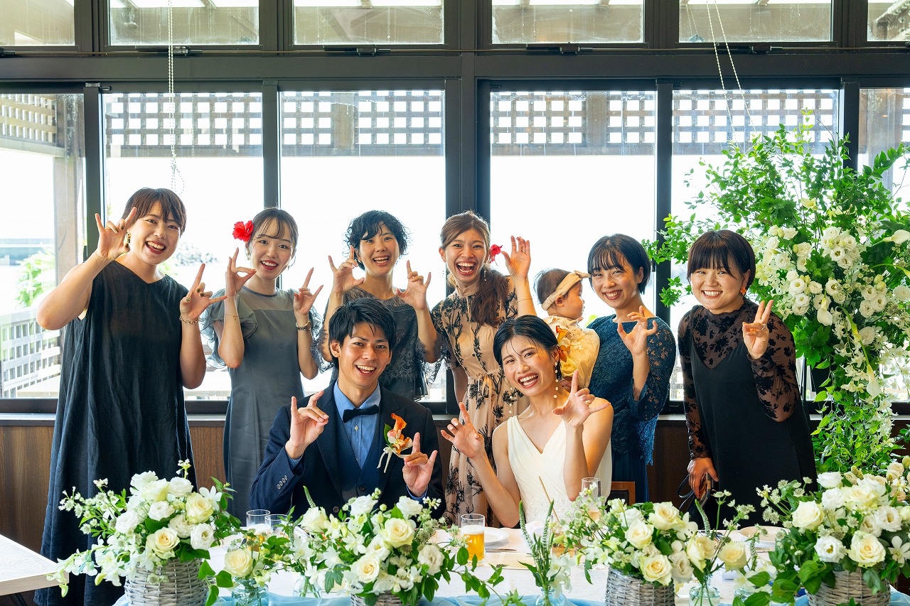 パーティー装花　グリーン＆ホワイトバージョン