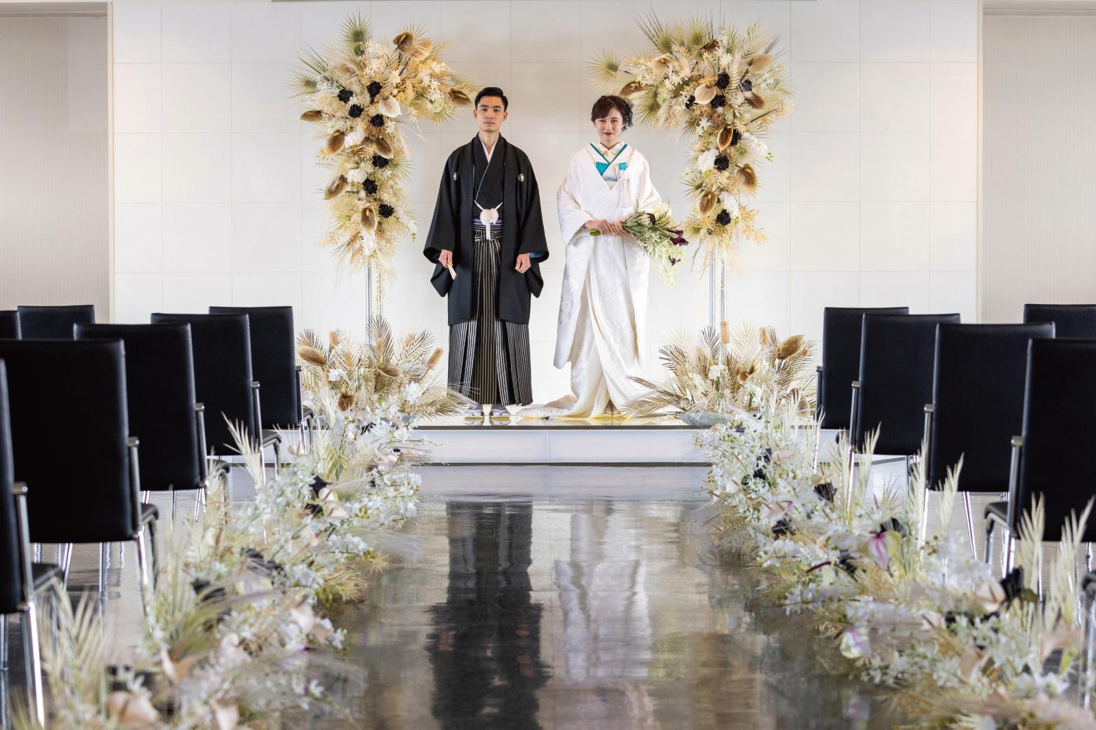 和モダンな人前式で自分たちらしく誓う