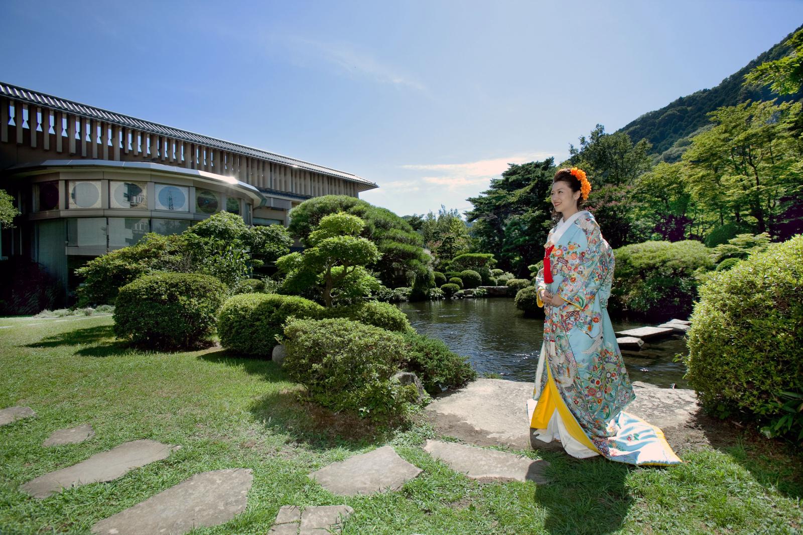 日本庭園を生かしたロケフォト