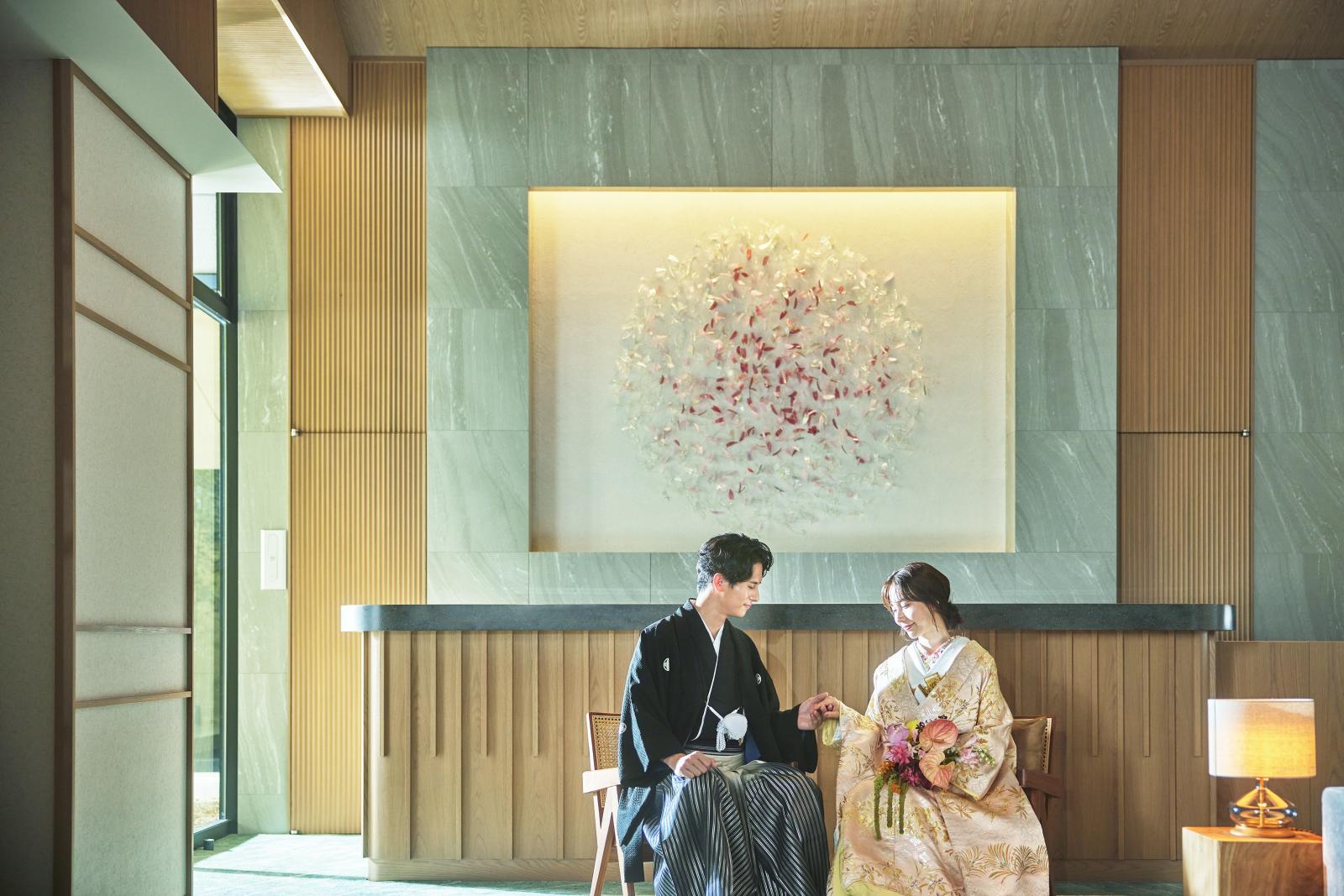 館内で神前式も可能、和洋ふたりらしいスタイルを選べる