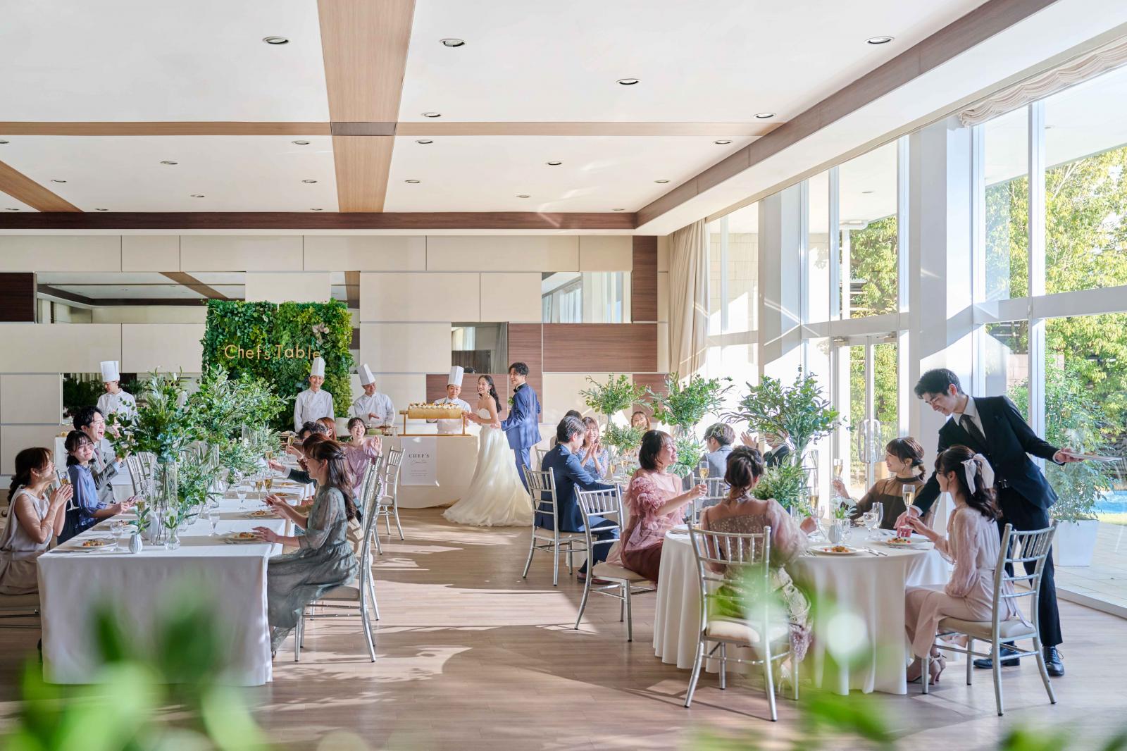 デザートブッフェの演出も大人気♪