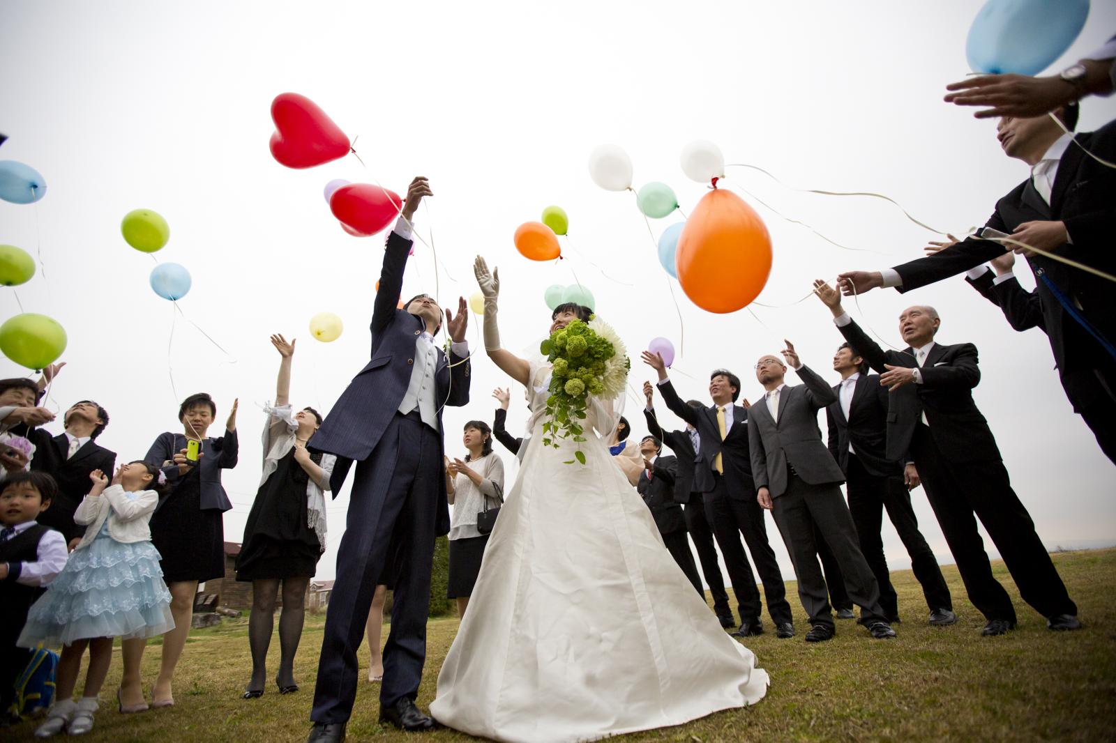バルーンリリースも見渡す限り続く青空へ！